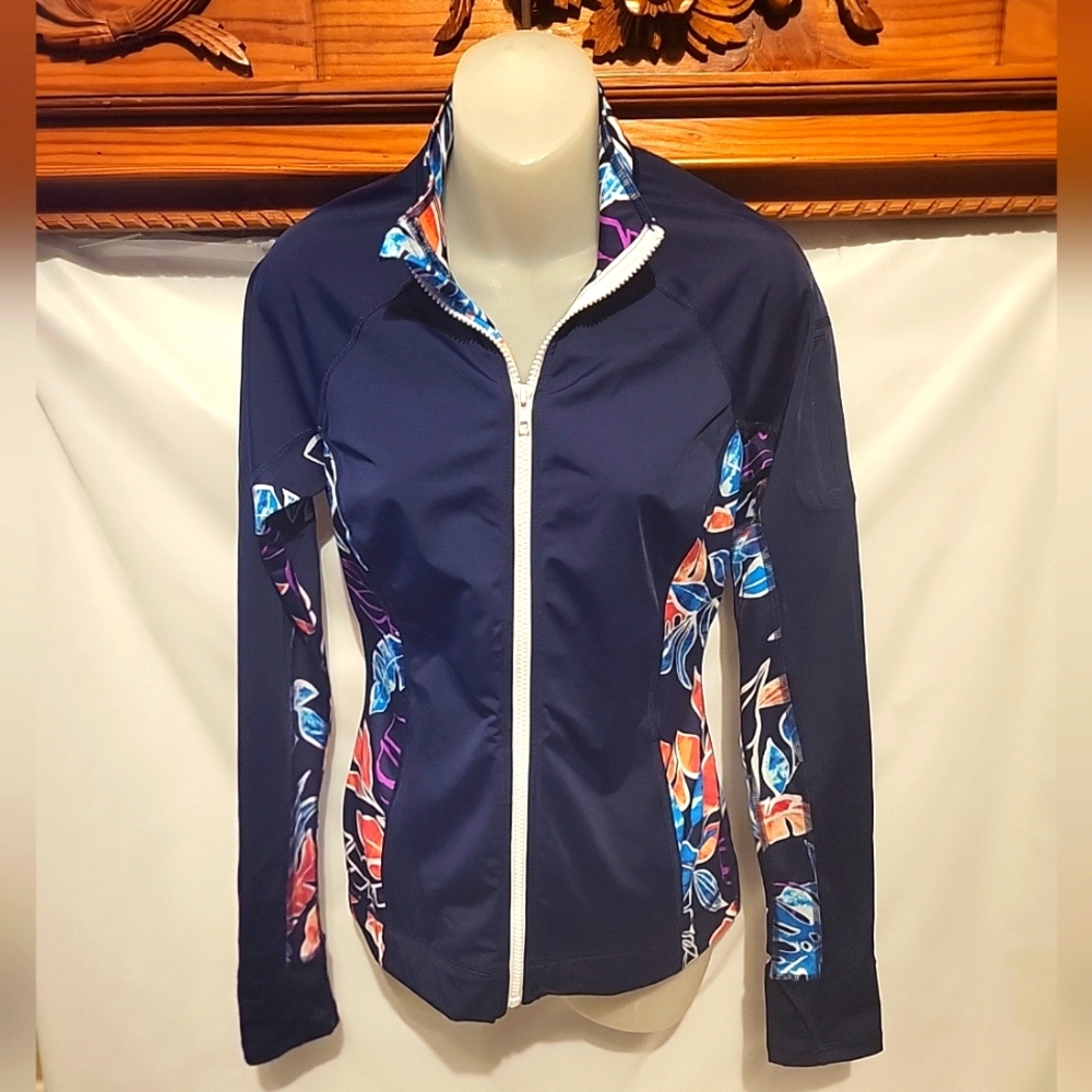 Tommy Bahama blue full zip Rash Guard
